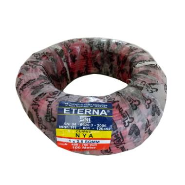 Eterna NYA Kabel Listrik - Merah [1 x 2.5/ 100 m]