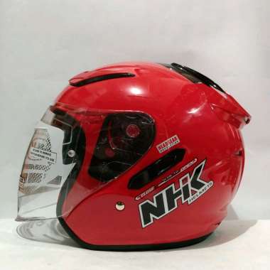 HELM NHK R1 SOLID RED HELM HALF FACE L RED
