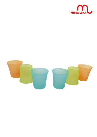 Mitra Loka Gelas Plastik Murah 300mL Untuk Minuman Mug Unik Dan Kaca Lemony Gelas Air Minum Setengan