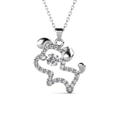 12 Dancing Zodiac Pendant - Kalung Crystal by Her Jewellery DOG