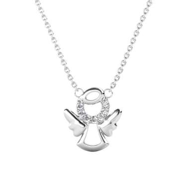 Little Angel Pendant - Kalung Crystal by Her Jewellery White Gold