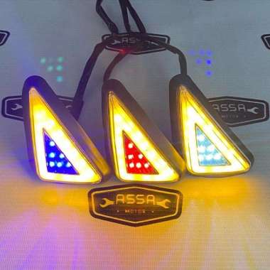 Lampu Sein Tempel Segitiga White
