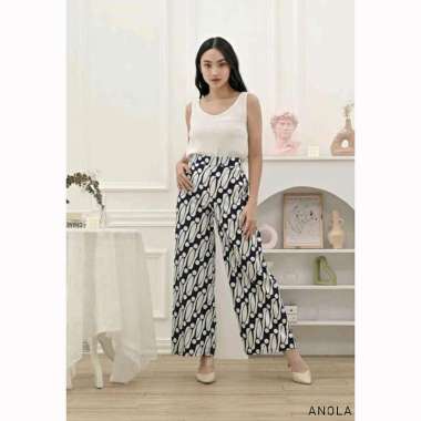 Evercloth Anola Celana Kulot Batik Panjang Wanita Cullote Panjang Bawahan Batik Standard
