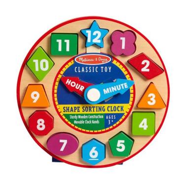 Melissa&Dough Shape Sorting Clock Mainan Anak