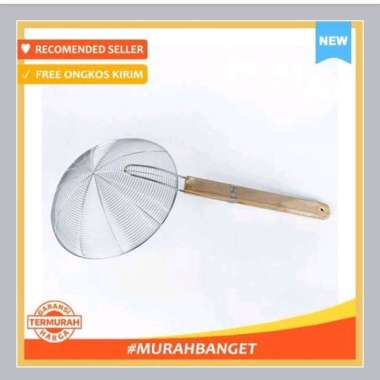 Saringan Gorengan Kawat 25CM Saringan Minyak Tebal Saringan Stainless Gagang Panjang Saringan Masak 