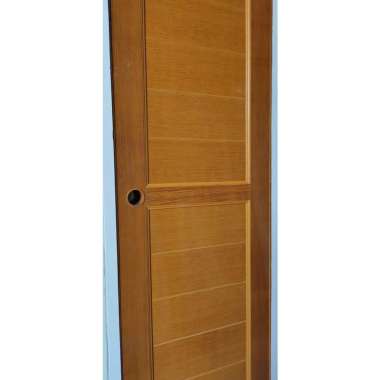 pintu kamar mandi upvc full original premium coklat urat kayu