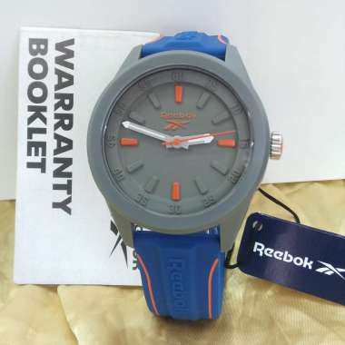 Reebok Spindrop RVSPE Rubber Strap Original Jam Tangan Pria Grey Blue