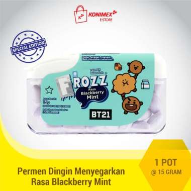 FROZZ Blackberry permen bebas gula, rendah kalori & dingin menyegarkan