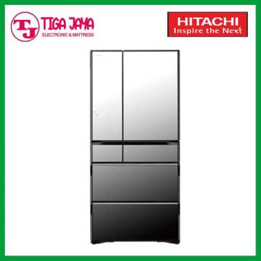 HITACHI R-WX670KN-X KULKAS INVERTER MADE IN JAPAN K SERIES MIRROR NEW