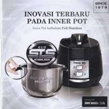 YONGMA Rice Cooker 2L Magic Com Stainless Pot SMC 4053 Yong Ma SMC4053