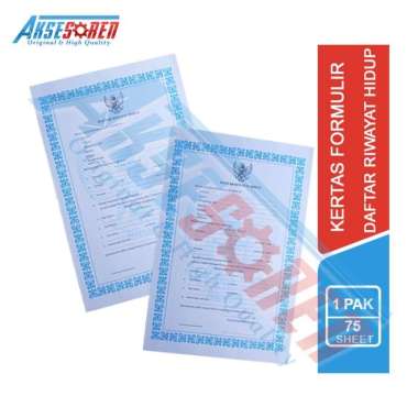 Kertas Formulir Daftar Riwayat Hidup [1 Pack / 75 Lembar] / Surat Lamaran Kerja / Curriculum Vitae /