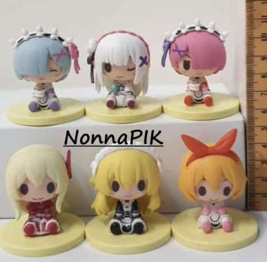 6 pcs/set Figure Re Zero kara Hajimeru Isekai Seikatsu Rem Ram Emilia