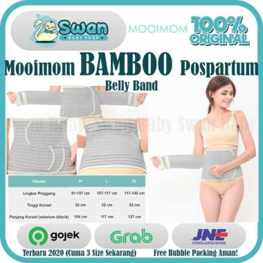 Mooimom Bamboo Postpartum Belly Band / Korset Hamil Grey - L