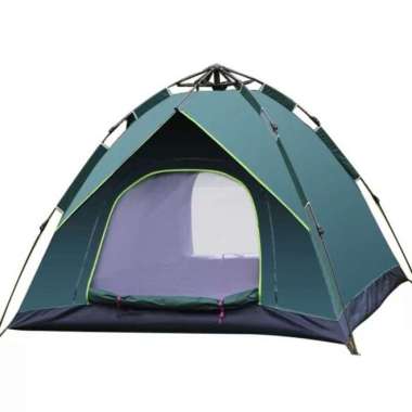 tenda camping lipat buka otomatis portable Doubble Door 3~4orang - Hijau ORIGINAL 100 % - Multicolor