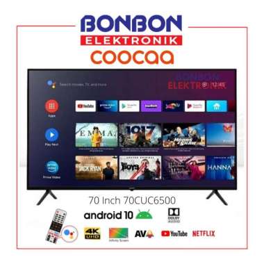 COOCAA LED Smart Android 10 TV 70 Inch 70CUC6500 4K UHD CUC7500