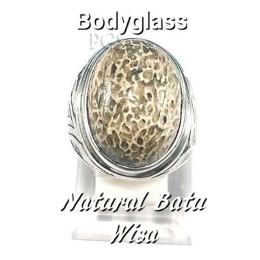 CINCIN BATU AKIK NATURAL BATU WISA LANGKA BODYGLASS RING 10