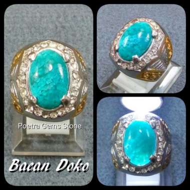 CINCIN NATURAL BATU AKIK BACAN DOKO TERMURAH RING 8