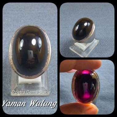 CINCIN KECUBUNG WULUNG BIG SIZE TEMBUS PLONG UNGU RING 7