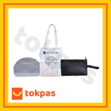 Pouch / Tote Bag MS Glow / Tas Tempat Skincare Make Up Kosmetik MS Glow Pouch
