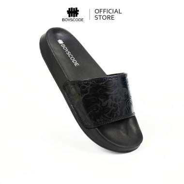 Sendal Selop Pria Original Boyscode Dragonforce Hitam Fullblack / Sendal Slop / Sendal Slip On / Sen