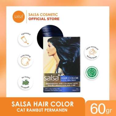 SALSA Hair Color (S-2.10 BLUE BLACK) - Cat Semir Rambut Permanen