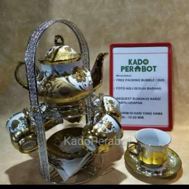 Teko Teh set 13pcs - Coffee set Flori Porcelain Premium