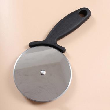 Bluelans Large Stainless Steel Wheel Slicer Round Cake Cooking Tool Knife Pizza Cutter   Silver
