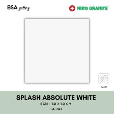 NIRO GRANITE 60X60 SPLASH ABSOLUTE WHITE / GRANITE MATT LANTAI DINDING