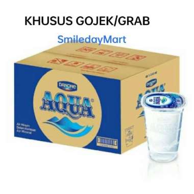 Aqua gelas 1 Dus isi 48Pcs | AQUA Gelas Air Mineral 220ml