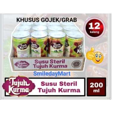 Susu Steril Tujuh Kurma 200ml / Susu Tujuh Kurma 200ml 1 Dus 12 Pcs