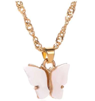 ONE-K76 Kalung Kupu Kupu Butterfly Kalung Rantai Akrilik Kupu Kupu Korean Fashion Kalung Rantai Wani