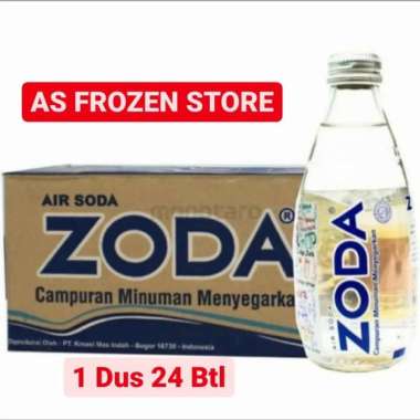 Zoda Air Soda 250 ml Botol / Air Soda Tawar Botol 250ml 1 Dus 24 Btl