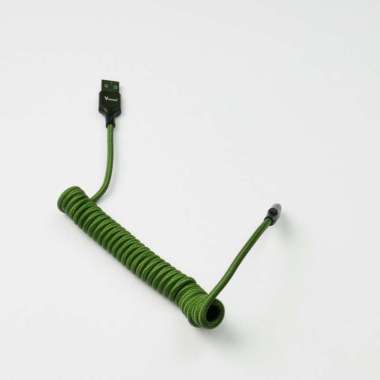 ALCHA CABLE USB TYPE C COILED MECHANICAL KEYBOARD KABEL COIL GREEN