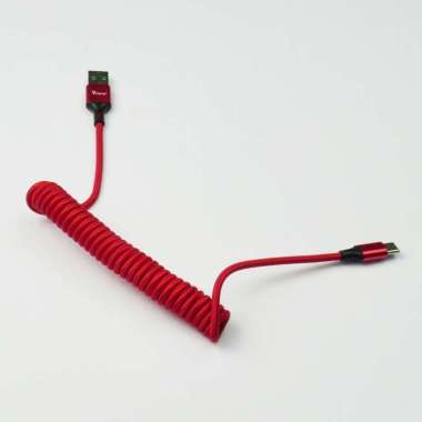 ALCHA CABLE USB TYPE C COILED MECHANICAL KEYBOARD KABEL COIL RED