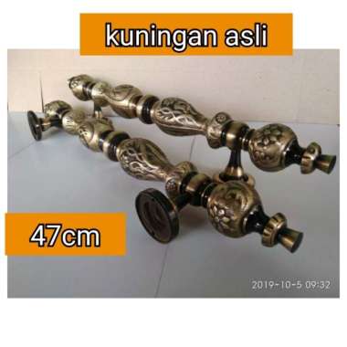 handle pintu Antik / gagang PINTU RUMAH kuningan 47cm panjang