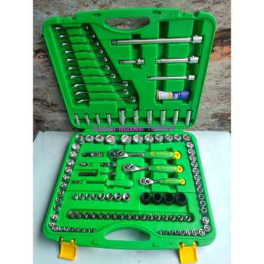 TEKIRO 120 PCS 1/4" 3/8" 1/2" SET Kunci Mata Socket Sock Sok 120pcs