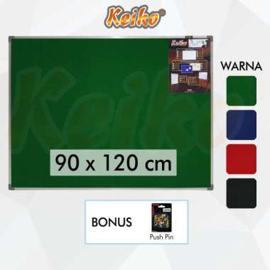 Softboard Cork Board / Papan Mading Gantung Bludru Keiko 90 X 120 Cm Multicolor