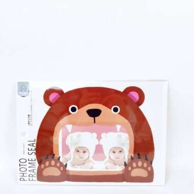 Michiro Bingkai Foto Tempel Di Dinding Sticker Flat Photo Frame Seal Bear
