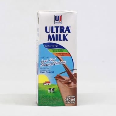 Promo Harga Ultra Milk Susu UHT Low Fat Coklat 250 ml - Blibli