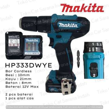 MAKITA HP333DWYE MESIN BOR CAS Mesin Bor Baterai Cordless Drill 12V MESIN BOR CORDLESS ALAT BOR CAS ALAT BOR CORDLESS MESIN BOR BATRE BUBBLE WRAP