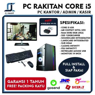 PC Rakitan Core i5 w/ SSD FULL SET / PC KERJA /KASIR / GARANSI 1 THN - SSD240GB+SAMS19 SSD240GB+SAMS