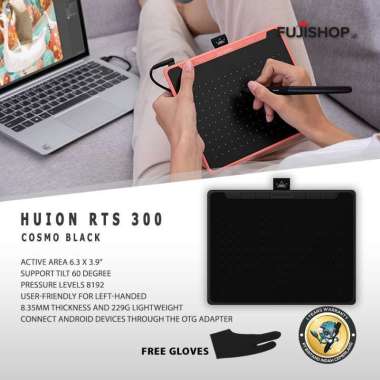 Huion RTS 300 Drawing Pen Tablet Cosmo Black
