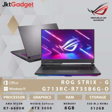 ASUS ROG STRIX-G15 G713RC-R735B6G-O RYZEN 7-6800H 8GB 512GB RTX3050
