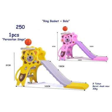 READY STOCK !! SLIDE Mainan Perosotan + Basketball Anak / Perusutan Anak Surabaya / Slide Rusa