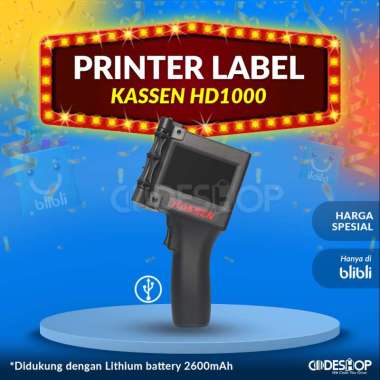 Printer Label Handeld Kassen HD-1000 Mini Printer Cetak Label Expired