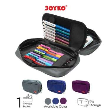 Kotak Tempat Pensil Pencil Case Joyko PC-5008 Grey