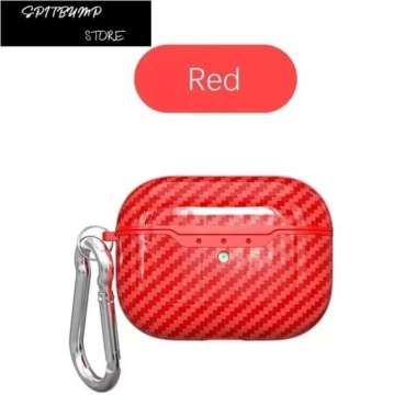 CASE FIBER CARBON AIRPODS 1 / 2 / 3 / PRO POUCH AIRPODS COVER PREMIUM AIRPODS 1 | 2 RED