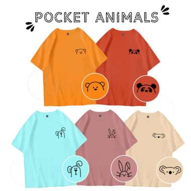 ELLIPSESINC Kaos Oversize Wanita & Pria POCKET ANIMALS BABY PANDA L