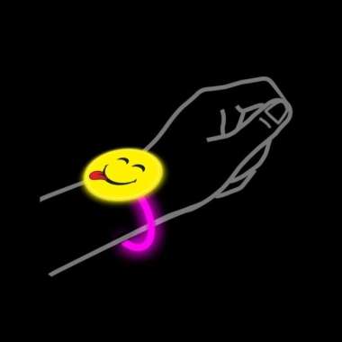 Glow pods bracelet glow stick gelang fosfor glow in the dark kado anak Flamingo