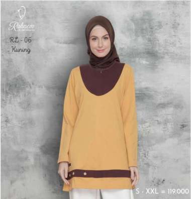 Atasan Kaos Rahnem / RL - 06 / Fashion Muslim ATASAN S KUNING